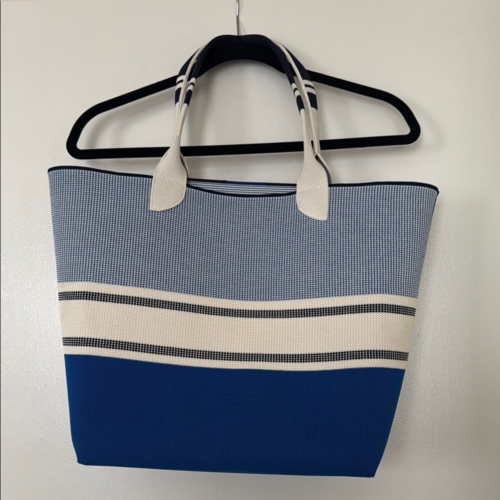 Rothy's Blue, Cream & Navy Knit Tote